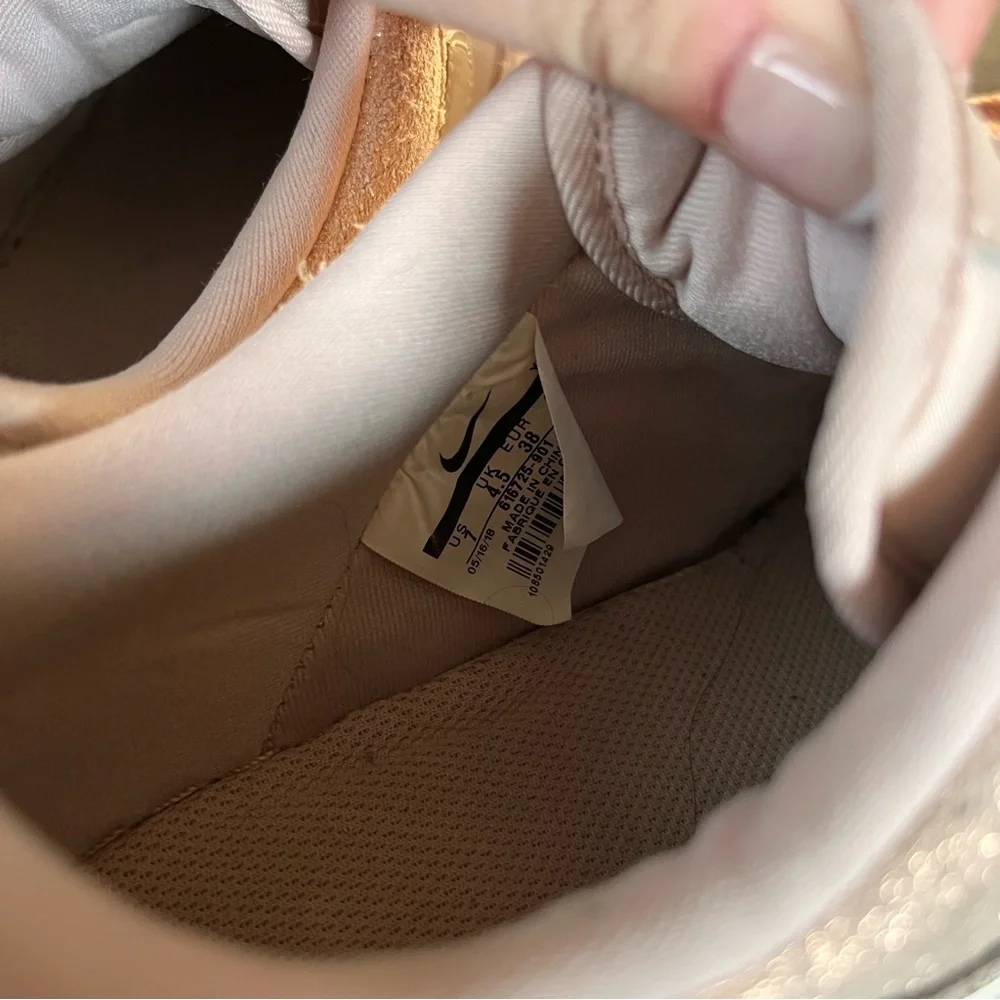 Nike Air Force 1 rose gold shimmer size 7 - Picture 8 of 16